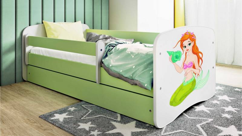 Raumhirsch Furniture Kinderbett 70x140, 80x160, 80x180 cm - Komplettset mit Matratze & Schublade (Bett für Mädchen, Einzelbett Kinder 2–12, mit Rausfallschutz & Lattenrost), verschiedene Farben & Designs von Raumhirsch Furniture