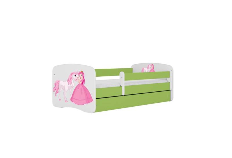 Raumhirsch Furniture Kinderbett 70x140, 80x160, 80x180 cm - Komplettset mit Matratze & Schublade (Bett für Mädchen, Einzelbett Kinder 2–12, mit Rausfallschutz & Lattenrost), verschiedene Farben & Designs von Raumhirsch Furniture