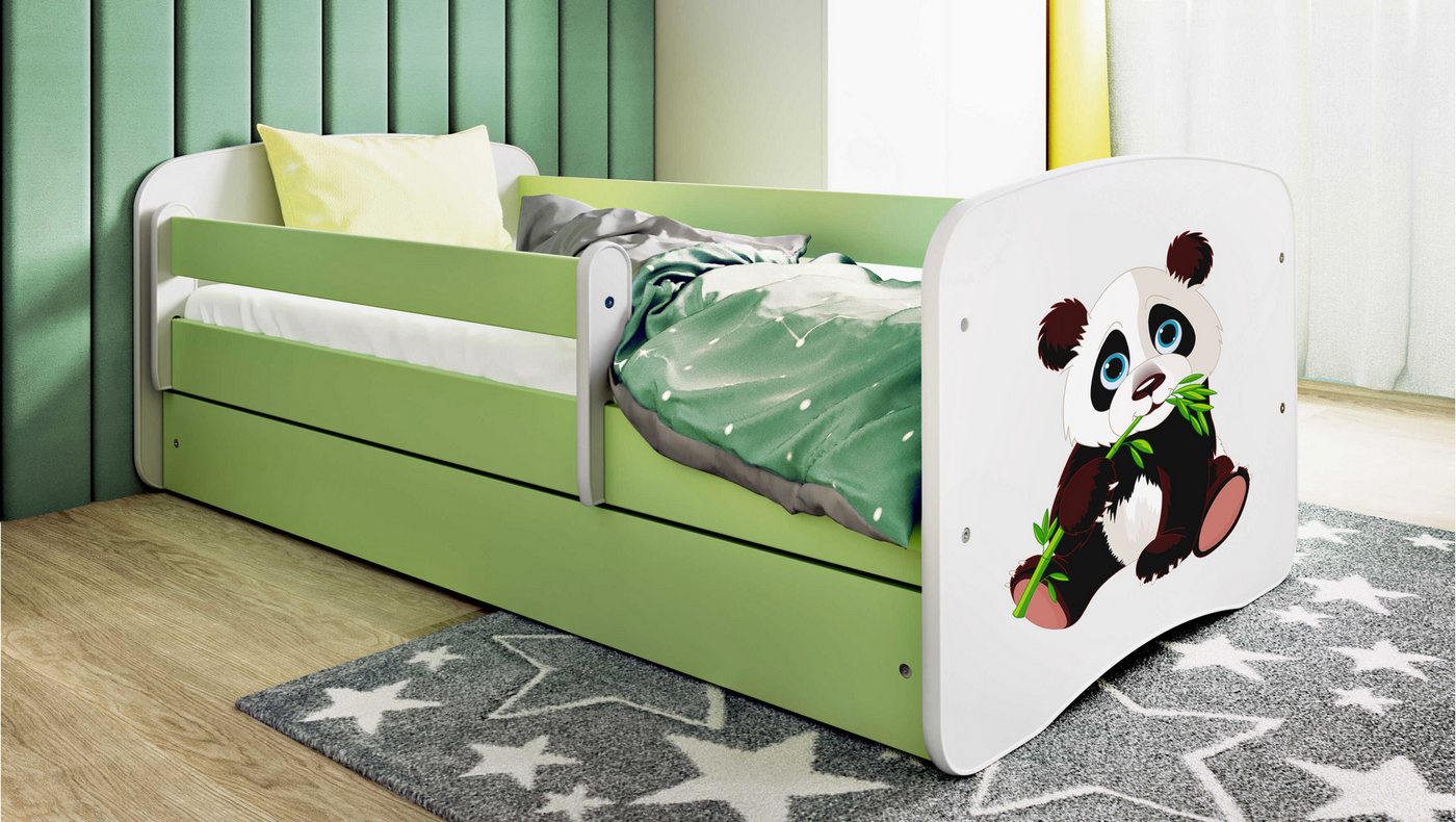 Raumhirsch Furniture Kinderbett 70x140, 80x160, 80x180 cm - Komplettset mit Matratze & Schublade (Bett für Mädchen, Einzelbett für Kinder von 2-12 Jahren, Rausfallschutz und Lattenrost), verschiedene Farben & Designs von Raumhirsch Furniture