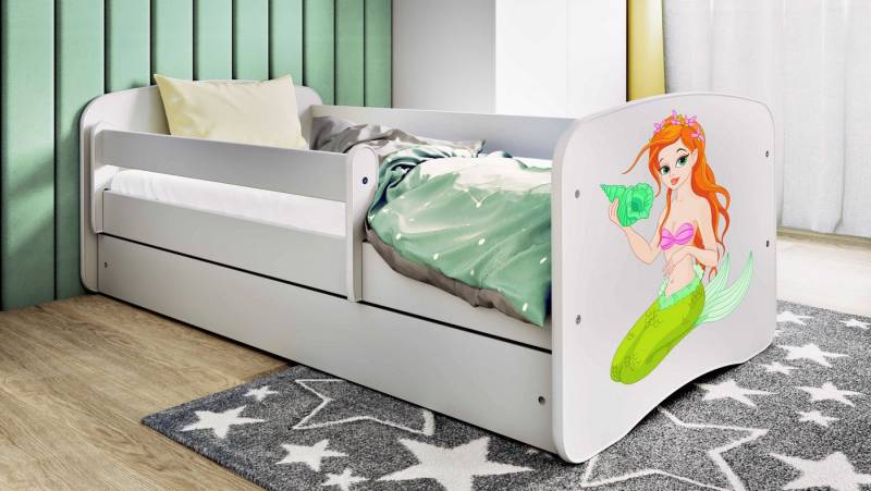 Raumhirsch Furniture Kinderbett 70x140, 80x160, 80x180 cm - Komplettset mit Schublade (Bett für Mädchen, Einzelbett Kinder 2–12, mit Rausfallschutz & Lattenrost), verschiedene Farben & Designs von Raumhirsch Furniture