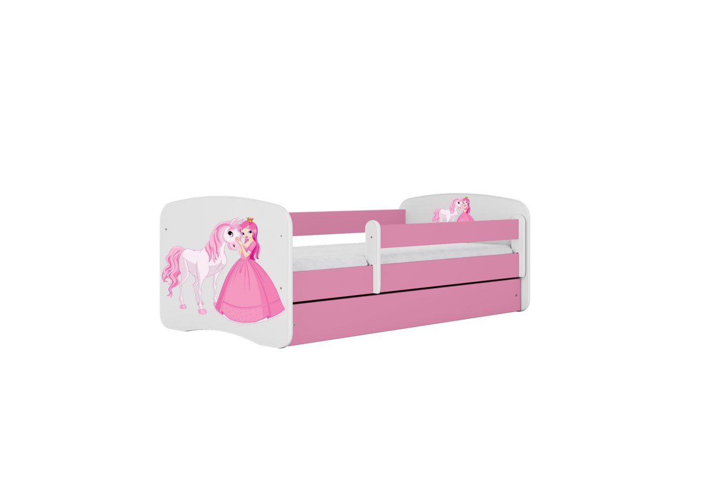 Raumhirsch Furniture Kinderbett 70x140, 80x160, 80x180 cm - Komplettset mit Schublade (Bett für Mädchen, Einzelbett Kinder 2–12, mit Rausfallschutz & Lattenrost), verschiedene Farben & Designs von Raumhirsch Furniture