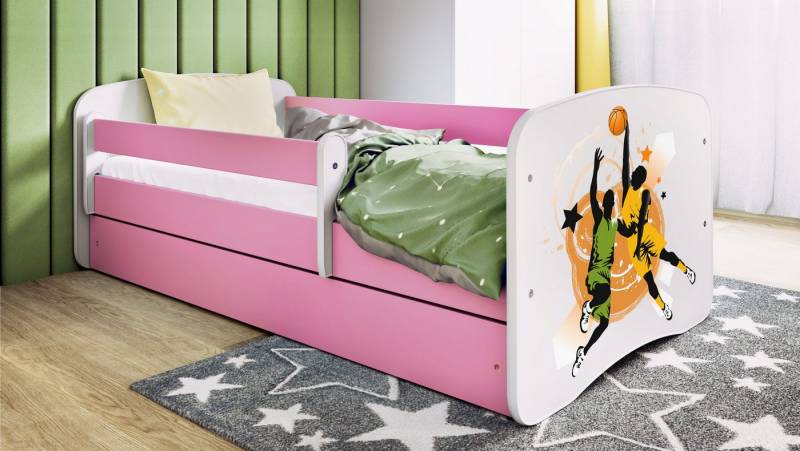 Raumhirsch Furniture Kinderbett 70x140, 80x160, 80x180 cm - Komplettset mit Schublade (Bett für Jungs, Einzelbett für Kinder 2–12 Jahre mit Rausfallschutz), verschiedene Farben & Designs von Raumhirsch Furniture