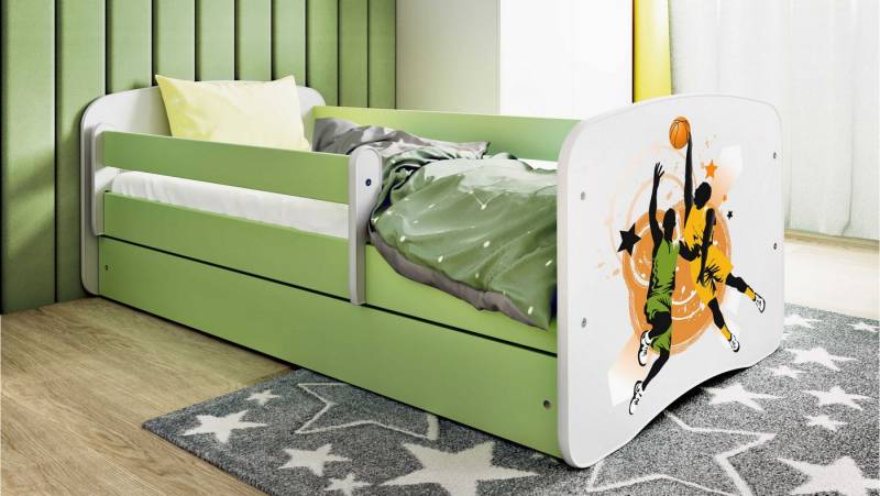 Raumhirsch Furniture Kinderbett 70x140, 80x160, 80x180 cm - Komplettset mit Schublade (Bett für Jungs, Einzelbett für Kinder 2–12 Jahre mit Rausfallschutz), verschiedene Farben & Designs von Raumhirsch Furniture