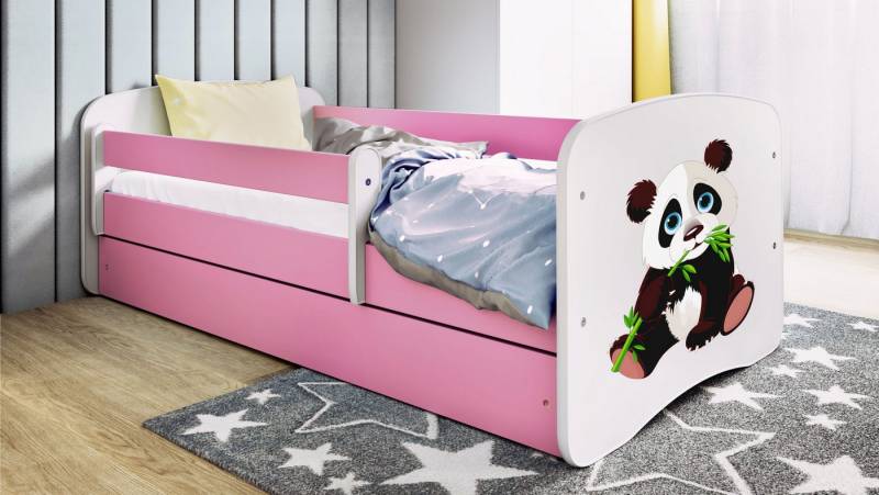 Raumhirsch Furniture Kinderbett 70x140, 80x160, 80x180 cm - Komplettset mit Schublade (Bett für Mädchen, Einzelbett für Kinder von 2-12 Jahren, Rausfallschutz und Lattenrost), verschiedene Farben & Designs von Raumhirsch Furniture