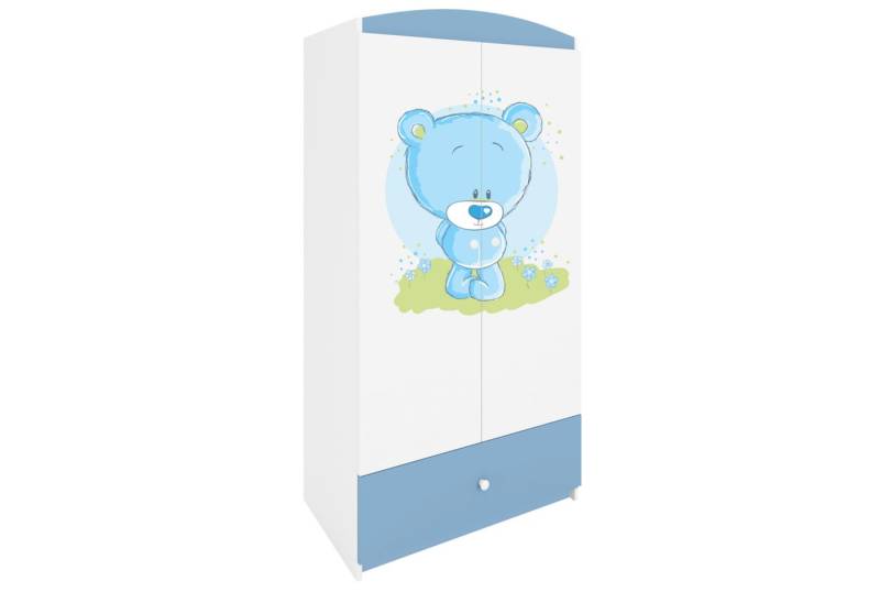 Raumhirsch Furniture Kinderkleiderschrank Babydreams Drehtürenschrank Kleiderschrank Blaubär Blau von Raumhirsch Furniture