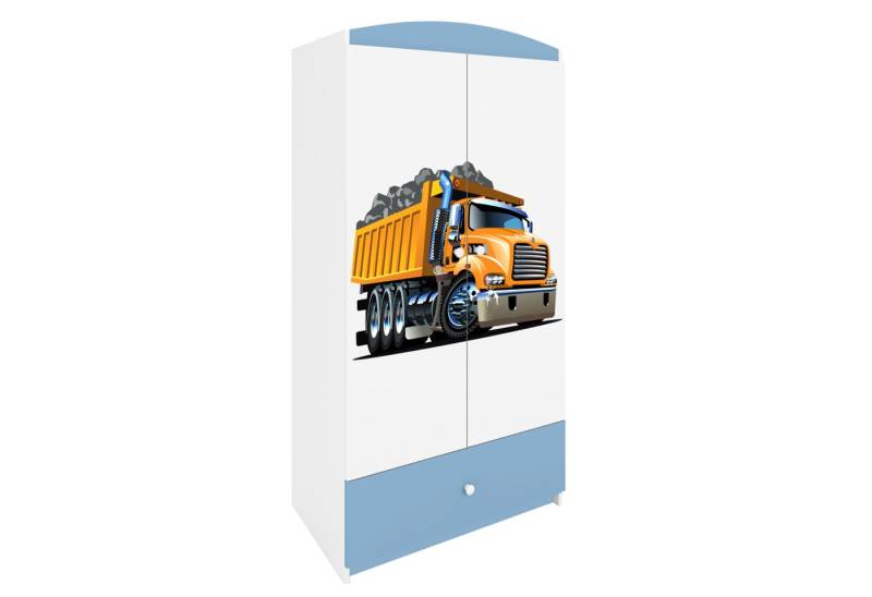 Raumhirsch Furniture Kinderkleiderschrank Babydreams Drehtürenschrank Kleiderschrank Lastwagen Blau von Raumhirsch Furniture