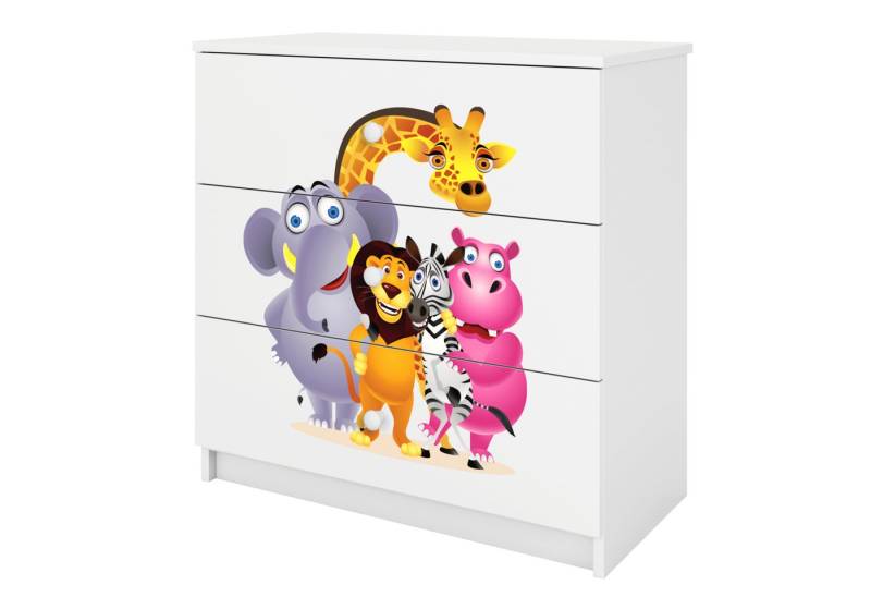 Raumhirsch Furniture Kinderregal Kinderkommode mit Motiv, Spielzeugregal mit Schubladen - Kinderzimmermöbel, stabile Konstruktion, kindgerecht, verschiedene Farben & Designs von Raumhirsch Furniture