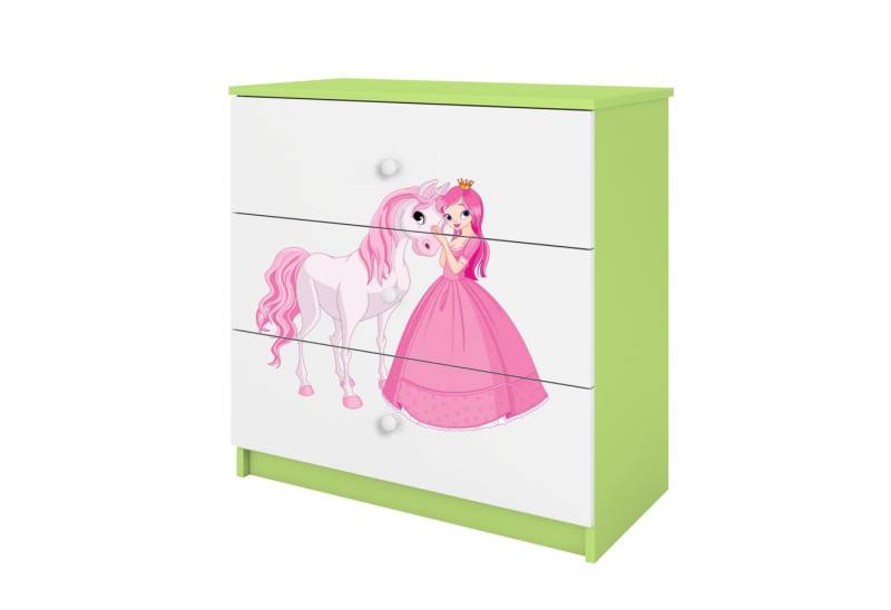 Raumhirsch Furniture Kinderregal Kinderkommode mit Motiven für Mädchen, Spielzeugregal mit Schubladen - Kinderzimmermöbel, stabile Konstruktion, kindgerecht, verschiedene Farben & Designs von Raumhirsch Furniture