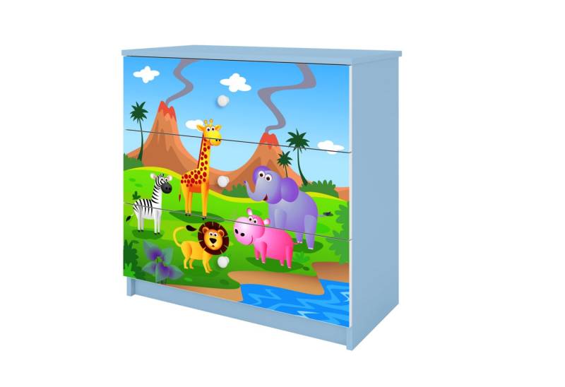 Raumhirsch Furniture Kinderregal Kinderkommode mit Motiv, Spielzeugregal mit Schubladen - Kinderzimmermöbel, stabile Konstruktion, kindgerecht, verschiedene Farben & Designs von Raumhirsch Furniture