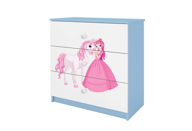 Raumhirsch Furniture Kinderregal Kinderkommode mit Motiven für Mädchen, Spielzeugregal mit Schubladen - Kinderzimmermöbel, stabile Konstruktion, kindgerecht, verschiedene Farben & Designs von Raumhirsch Furniture