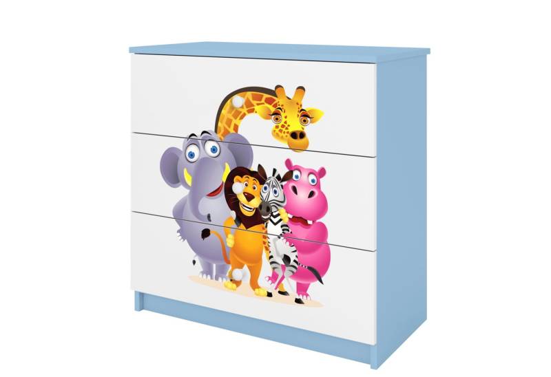 Raumhirsch Furniture Kinderregal Kinderkommode mit Motiv, Spielzeugregal mit Schubladen - Kinderzimmermöbel, stabile Konstruktion, kindgerecht, verschiedene Farben & Designs von Raumhirsch Furniture