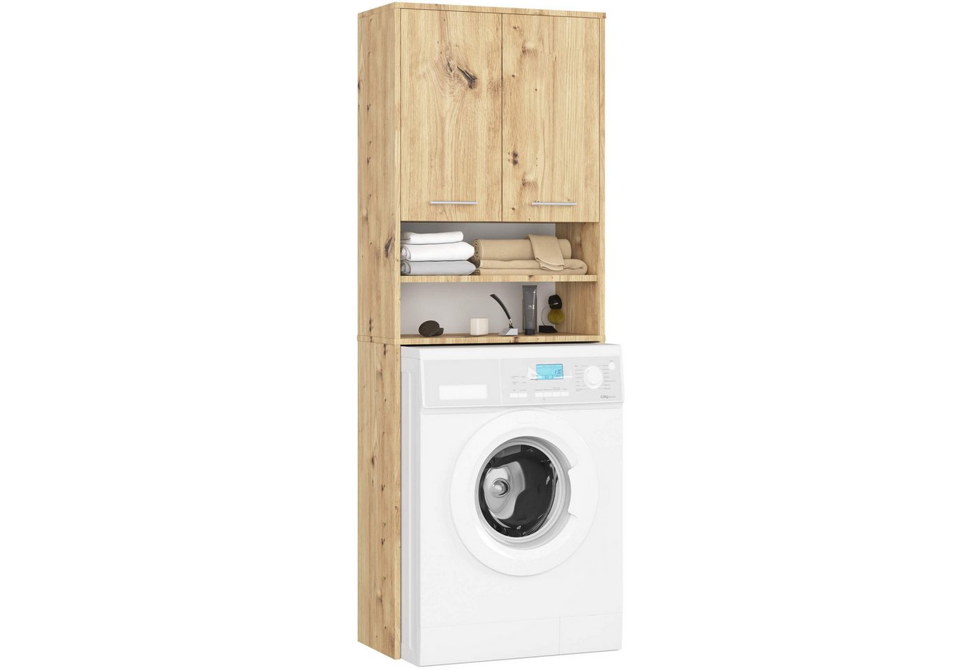 Raumhirsch Furniture Waschmaschinenumbauschrank mit zwei Türen, 64 × 30 × 180 cm Raumhirsch Furniture Waschmaschinenumbauschrank mit zwei Türen, 64 × 30 × 180 cm von Raumhirsch Furniture