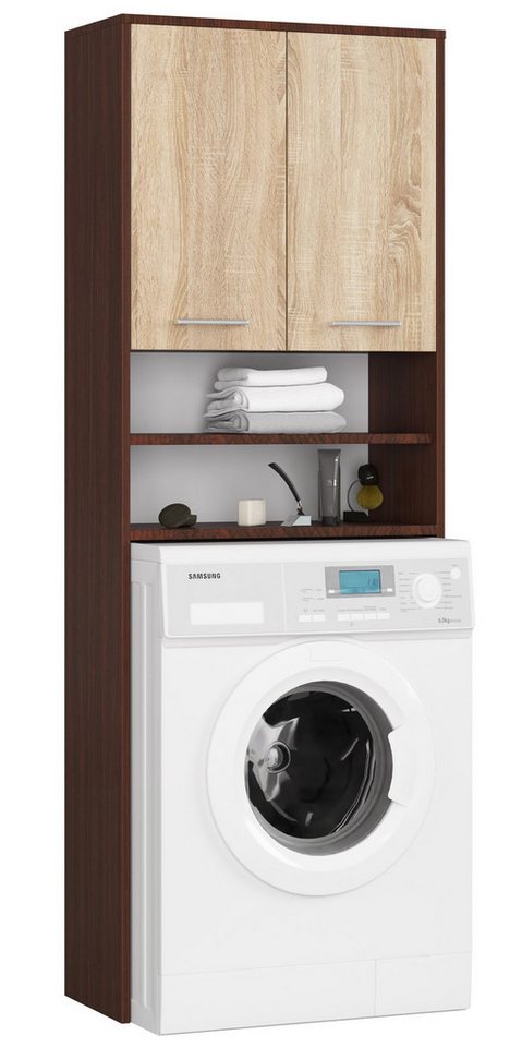 Raumhirsch Furniture Waschmaschinenumbauschrank mit zwei Türen, 64 × 30 × 190 cm Raumhirsch Furniture Waschmaschinenumbauschrank mit zwei Türen, 64 × 30 × 190 cm von Raumhirsch Furniture