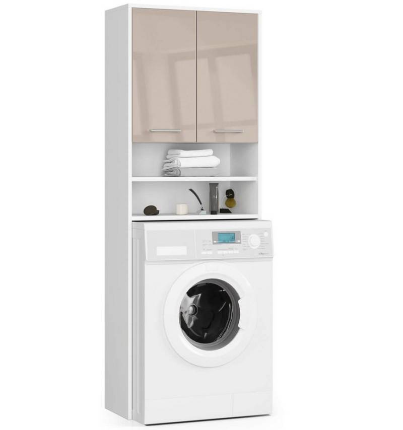 Raumhirsch Furniture Waschmaschinenumbauschrank mit zwei Türen, 64 × 30 × 190 cm von Raumhirsch Furniture
