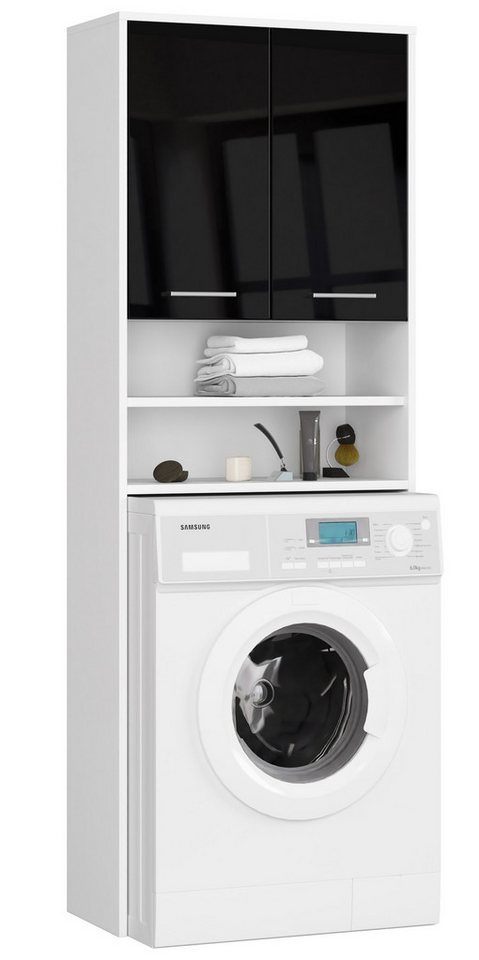 Raumhirsch Furniture Waschmaschinenumbauschrank mit zwei Türen, 64 × 30 × 190 cm von Raumhirsch Furniture