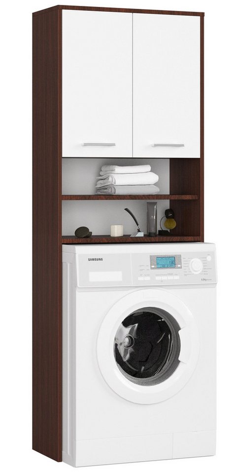 Raumhirsch Furniture Waschmaschinenumbauschrank mit zwei Türen, 64 × 30 × 190 cm von Raumhirsch Furniture