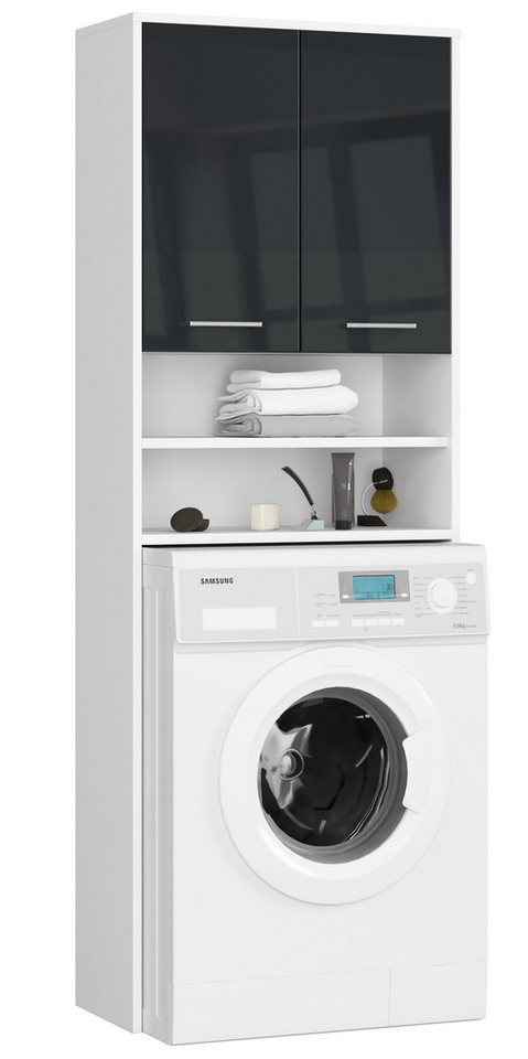 Raumhirsch Furniture Waschmaschinenumbauschrank mit zwei Türen, 64 × 30 × 190 cm Raumhirsch Furniture Waschmaschinenumbauschrank mit zwei Türen, 64 × 30 × 190 cm von Raumhirsch Furniture