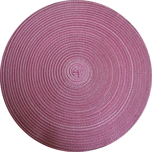 Tischset Purpur Rosa rund 38 cm geflochten von Raumtraum-Dekoshop