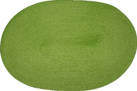 Tischset oval geflochten Grün Platzset Anis von Raumtraum-Dekoshop