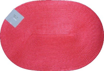 Tischset oval geflochten Rot Platzset Rot von Raumtraum-Dekoshop