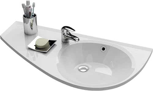 Eckwaschbecken Wandmontage 85x45 cm mit Hahnloch & Überlauf | Hängewaschbecken Avocado | Platzsparendes Waschbecken für kleine Bäder | Moderner Waschtisch, Hochwertiges Design Eckwaschbecken Wandmontage 85x45 cm mit Hahnloch & Überlauf | Hängewaschbecken Avocado | Platzsparendes Waschbecken für kleine Bäder | Moderner Waschtisch, Hochwertiges Design von Ravak