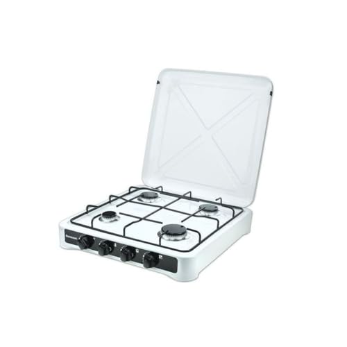 Ravanson K-04T Hub Schwarz Weiß Countertop Gas 4 Zone (s) von Ravanson