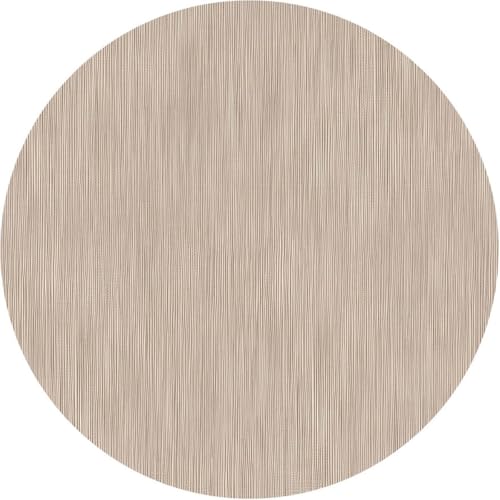Raved Rundes Wachstuch – Leinenoptik – 140 cm Ø – Beige – PVC – Abwischbar von Raved