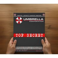 Umbrella Corp Resident Evil Ordner Cosplay Deko Dokument Präsentationsmappe Mappe Uv-Druck von RavenLaboratories