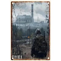 stalker Chernobyl Reaktor Tchernobyl Chornobyl Metallschild Warnung Schilder von RavenLaboratories