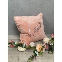 Personalisiertes Velourkissen Mit Entenfedereinsatz - Großes Streukissen Dekoratives Super Weiches Kissen Wohngeschenk Wohnkultur Geschenk von RavenSkullMagic