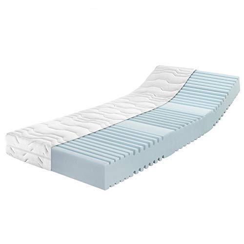 RAVENSBERGER Kaltschaummatratze Ortho-PUR | 140 x 200 cm | Höhe 18 cm | Härtegrad H3 | 7-Zonen | waschbarer Baumwoll-Doppeltuch-Bezug | Oeko-TEX® Standard 100 Zertifiziert | Made in Germany von Ravensberger Matratzen