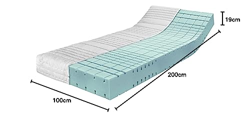 RAVENSBERGER Komfortschaummatratze Struktura-MED Gel - Härtegrad H3, mittel - 100 x 200 cm, Höhe 25 cm - orthopädische 7-Zonen Matratze mit Gel-Auflage und Tencelbezug, allergikerfreundlich von Ravensberger Matratzen