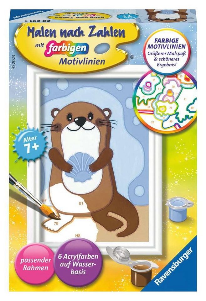 Ravensburger Verlag GmbH Malen nach Zahlen Ravensburger Malen nach Zahlen Classic Serie F Fröhlicher Otter 20291 von Ravensburger Verlag GmbH