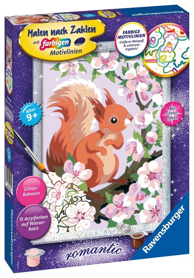 Ravensburger Malen nach Zahlen Classic Serie D Romantic Neugieriges Eichhörnchen 20064 von Ravensburger