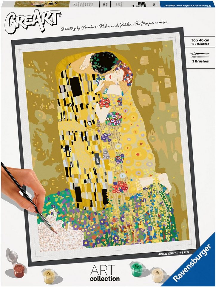 Ravensburger Malen nach Zahlen CreArt, ART Collection, The Kiss (Klimt), Made in Europe, FSC® - schützt Wald - weltweit von Ravensburger