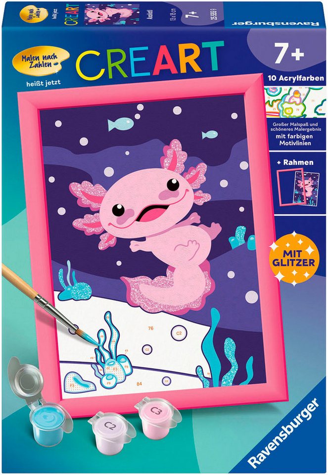 Ravensburger Malen nach Zahlen CreArt, Axolotl, Made in Europe Ravensburger Malen nach Zahlen CreArt, Axolotl, Made in Europe von Ravensburger