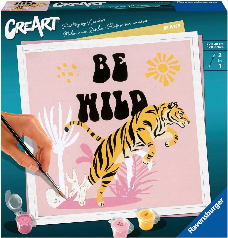 Ravensburger Malen nach Zahlen CreArt, Be Wild, Made in Europe, FSC® - schützt Wald - weltweit von Ravensburger