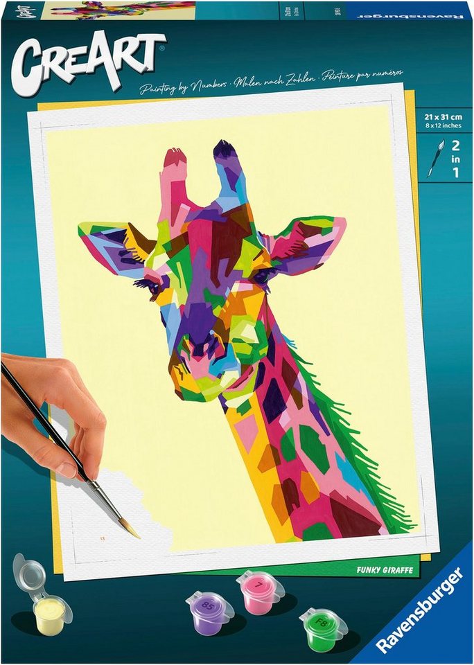 Ravensburger Malen nach Zahlen CreArt, Funky Giraffe, Made in Europe von Ravensburger