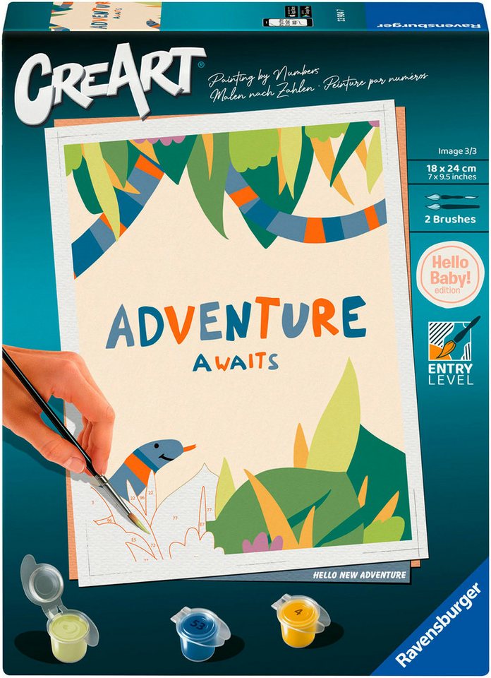 Ravensburger Malen nach Zahlen CreArt, Hallo Neues Abenteuer, Made in Europe Ravensburger Malen nach Zahlen CreArt, Hallo Neues Abenteuer, Made in Europe von Ravensburger