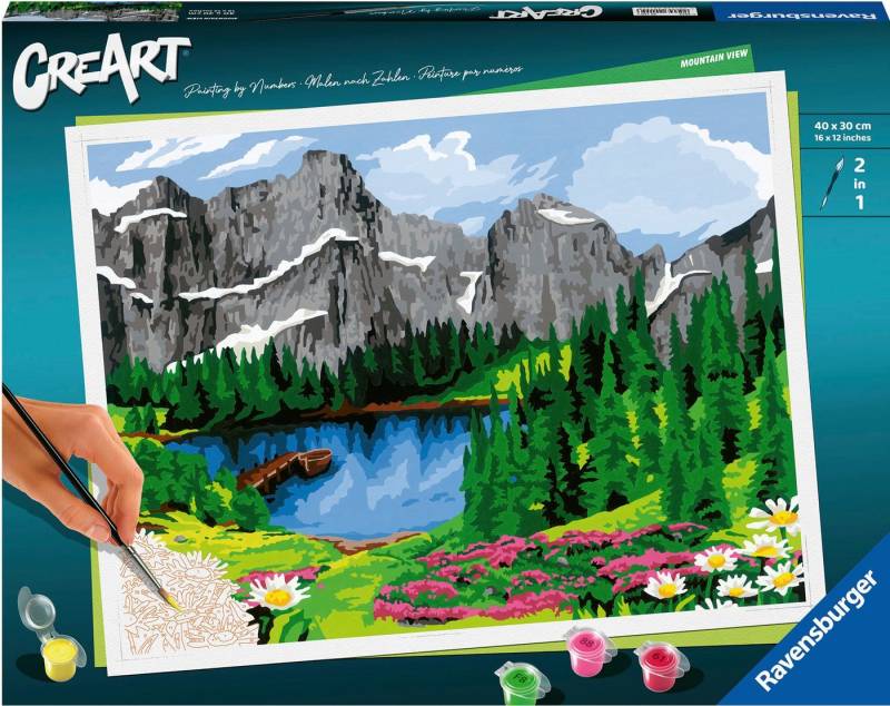 Ravensburger Malen nach Zahlen CreArt, Mountain View, Made in Europe von Ravensburger