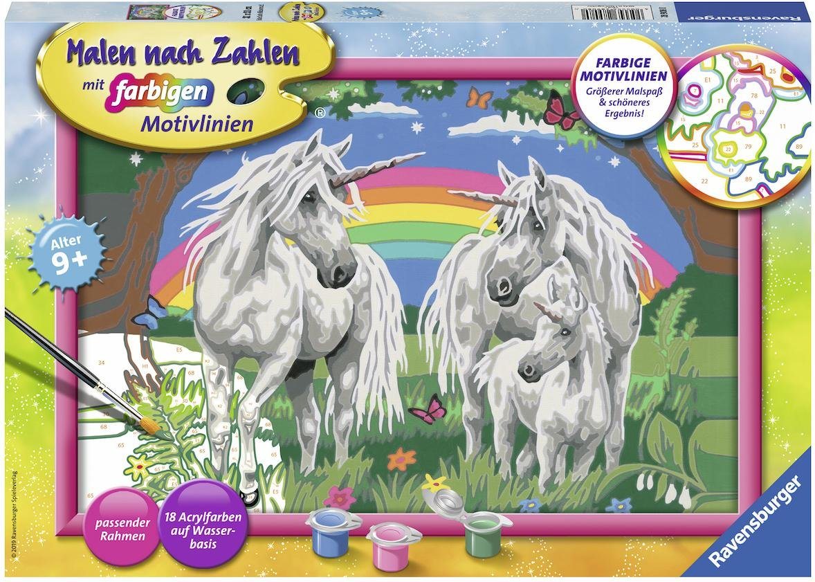 Ravensburger Malen nach Zahlen Fabelhafte Einhornwelt, Made in Europe von Ravensburger