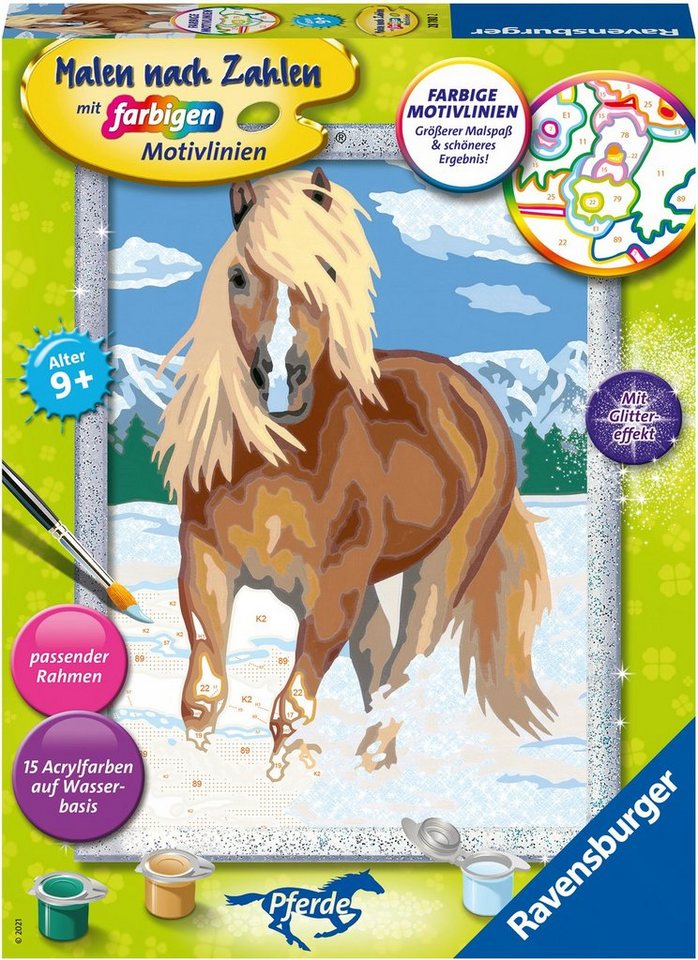 Ravensburger Malen nach Zahlen Haflinger im Schnee, Made in Europe Ravensburger Malen nach Zahlen Haflinger im Schnee, Made in Europe von Ravensburger