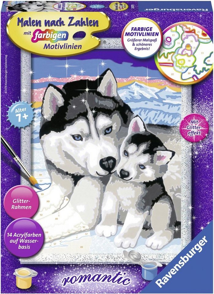Ravensburger Malen nach Zahlen Husky Kuss, Made in Europe Ravensburger Malen nach Zahlen Husky Kuss, Made in Europe von Ravensburger