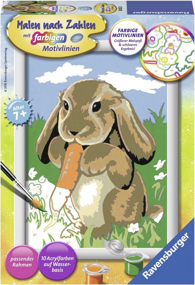 Ravensburger Malen nach Zahlen Knuddelhäschen, Made in Europe von Ravensburger