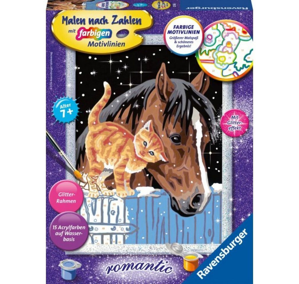 Ravensburger Malen nach Zahlen MNZ Fohlen mit Kätzchen Ravensburger Malen nach Zahlen MNZ Fohlen mit Kätzchen von Ravensburger