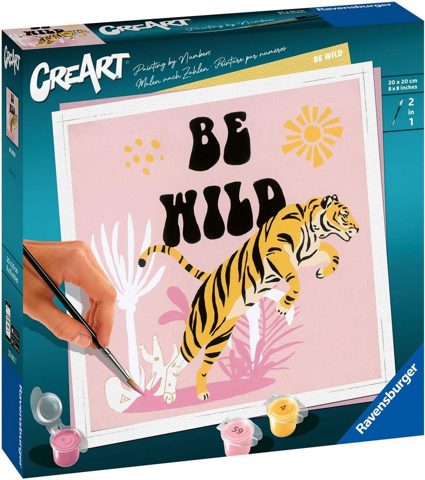 Ravensburger Malen nach Zahlen Malen nach Zahlen CREART Trend Serie Quadratisch Be Wild 23665 Ravensburger Malen nach Zahlen Malen nach Zahlen CREART Trend Serie Quadratisch Be Wild 23665 von Ravensburger