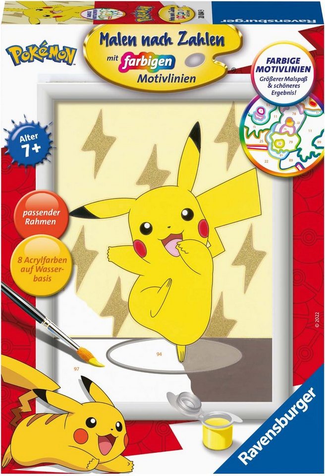 Ravensburger Malen nach Zahlen Pikachu, Made in Europe von Ravensburger