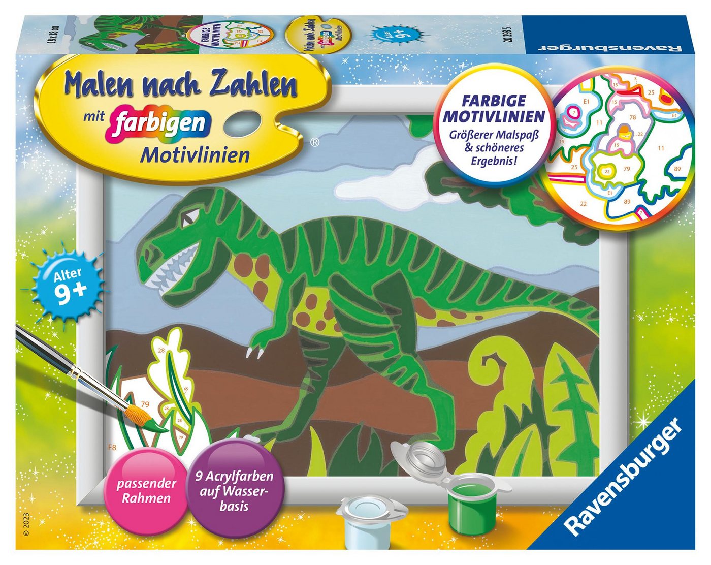 Ravensburger Malen nach Zahlen CreArt, Malen nach Zahlen Kinder - Hungriger Dinosaurier Ravensburger Malen nach Zahlen CreArt, Malen nach Zahlen Kinder - Hungriger Dinosaurier von Ravensburger