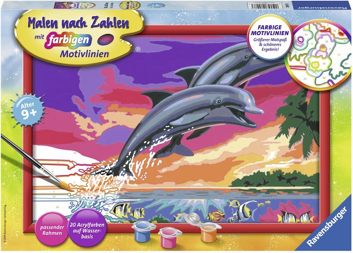 Ravensburger Malen nach Zahlen Welt der Delfine, Made in Europe Ravensburger Malen nach Zahlen Welt der Delfine, Made in Europe von Ravensburger
