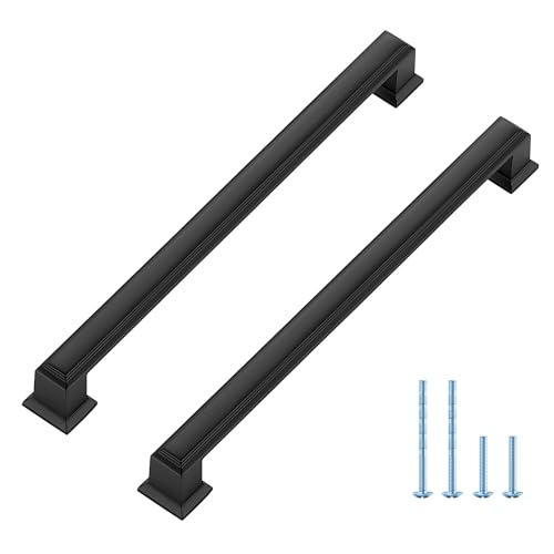 Ravinte Hardware Schubladengriffe aus Zinklegierung, 192 mm, mattschwarz, 15 Stück von Ravinte Hardware